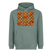 Sage autumn leafe backround Heavyweight Hoodie - RanaPortraitStore