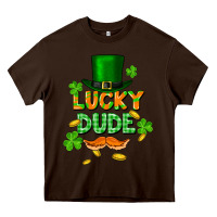 Chocolate Brown lucky dude St. Patricks Day Heavy Core Tee - FaDigitalArtStudio