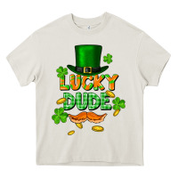 Cream lucky dude St. Patricks Day Heavy Core Tee - FaDigitalArtStudio