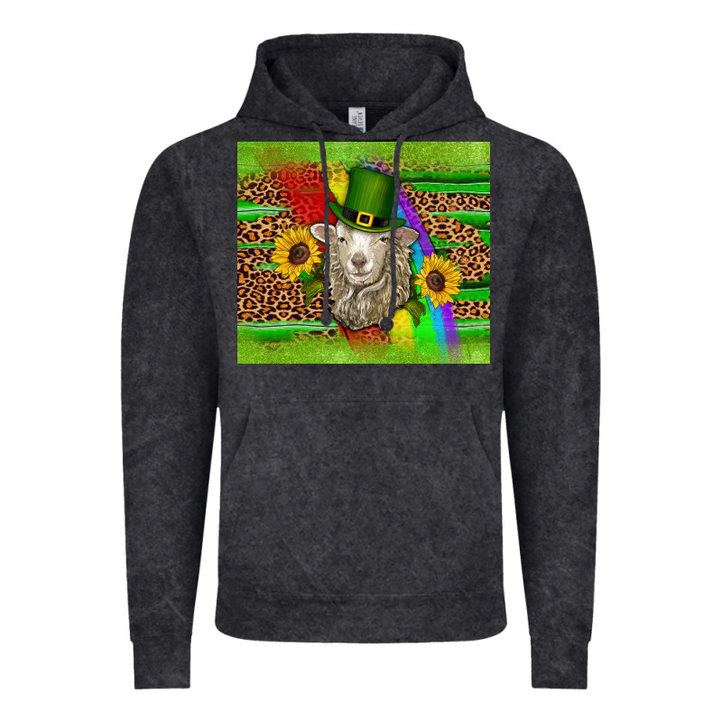 St Patricks Sheep Sunflowers Rainbow Serape Leopard Glitter Vintage Hoodie by Artiststas | Teevron