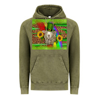 Vintage Olive st patricks sheep sunflowers rainbow serape leopard glitter Vintage Hoodie - Artiststas