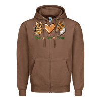 Chestnut Peace Love Horses Zipper Hoodie - Jasminsmagicworld