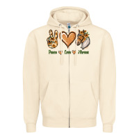 Sandshell Peace Love Horses Zipper Hoodie - Jasminsmagicworld