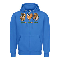 True Royal Peace Love Horses Zipper Hoodie - Jasminsmagicworld