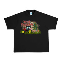 Black merry Christmas tractor tree Urban Heavy Tee - CowhideDigitalArt