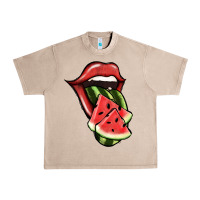 French Oak Watermelon Tongue Urban Heavy Tee - Jasminsmagicworld