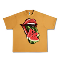 Peanut Butter Watermelon Tongue Urban Heavy Tee - Jasminsmagicworld