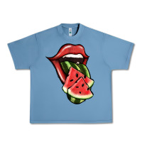 Pebble Blue Watermelon Tongue Urban Heavy Tee - Jasminsmagicworld