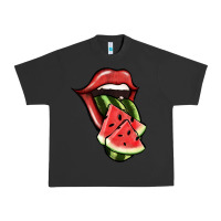 Pigment Black Watermelon Tongue Urban Heavy Tee - Jasminsmagicworld