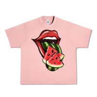 Salmon Watermelon Tongue Urban Heavy Tee - Jasminsmagicworld