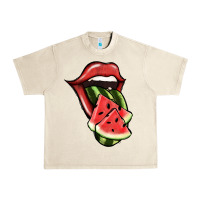 Sandshell Watermelon Tongue Urban Heavy Tee - Jasminsmagicworld