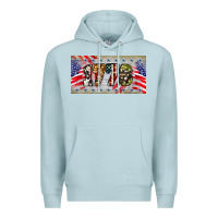 Blue Mist 1776 4th of july license plate Premium Hoodie - BarkalooDesign