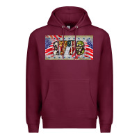 Burgundy 1776 4th of july license plate Premium Hoodie - BarkalooDesign