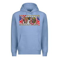 Colony Blue 1776 4th of july license plate Premium Hoodie - BarkalooDesign