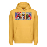 Mustard 1776 4th of july license plate Premium Hoodie - BarkalooDesign