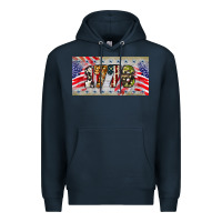 Navy 1776 4th of july license plate Premium Hoodie - BarkalooDesign
