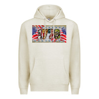 Oatmeal Heather 1776 4th of july license plate Premium Hoodie - BarkalooDesign