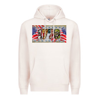Pale Pink 1776 4th of july license plate Premium Hoodie - BarkalooDesign