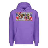 Purple 1776 4th of july license plate Premium Hoodie - BarkalooDesign