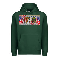 Sports Green 1776 4th of july license plate Premium Hoodie - BarkalooDesign
