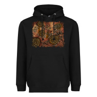 Black glitter leopard fall background Heavyweight Hoodie - RanaPortraitStore
