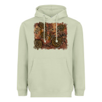 Matcha glitter leopard fall background Heavyweight Hoodie - RanaPortraitStore