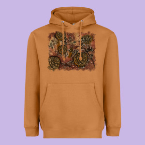 Glitter Leopard Fall Background Heavyweight Hoodie Designed By Ranaportraitstore
