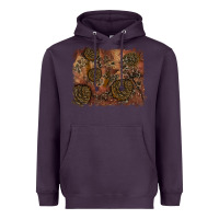 Plum glitter leopard fall background Heavyweight Hoodie - RanaPortraitStore