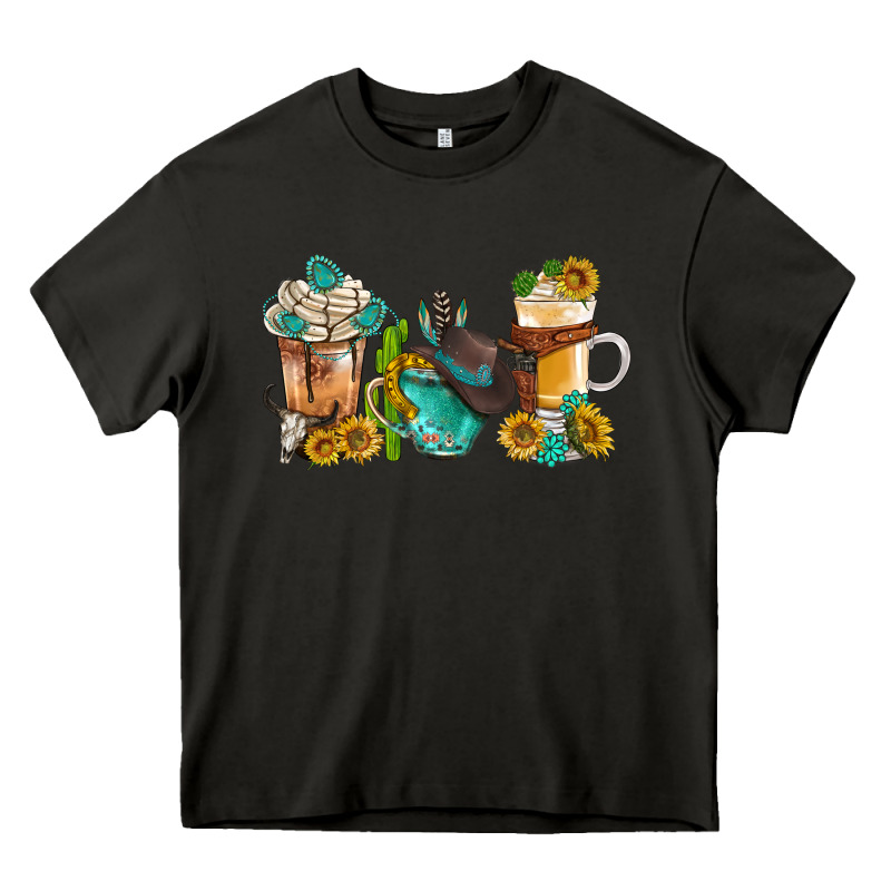 Western Coffee Cups With Sunflower And Gemstone Bbs Heavy Core Tee by BundleAndBundleShop | Teevron