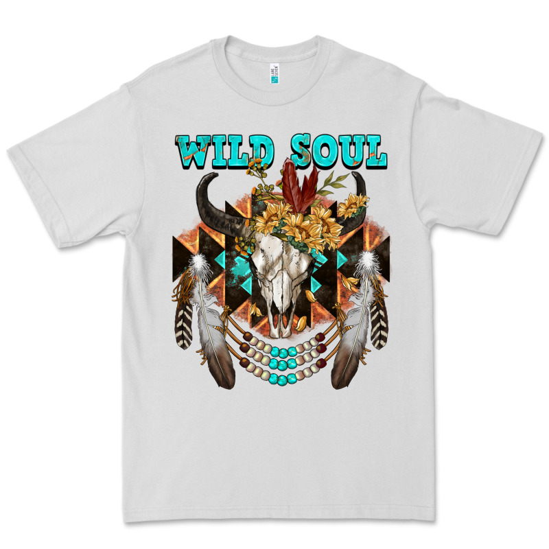 Wild Soul Bull Skull Premium Tee by FaDigitalArtStudio | Teevron