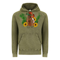 Vintage Olive western horse cowboy hat cactus sunflowers Vintage Hoodie - Artiststas