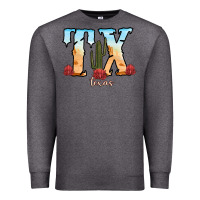 Charcoal Heather texas cactus Premium Sweatshirt - RanaPortraitStore