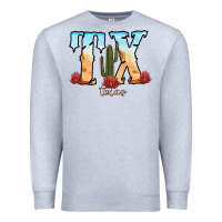 Heather Grey texas cactus Premium Sweatshirt - RanaPortraitStore