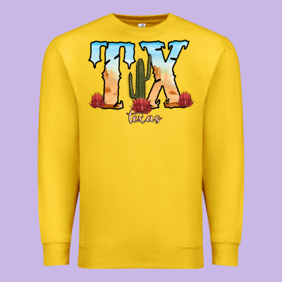 Texas Cactus Premium Sweatshirt Designed By Ranaportraitstore