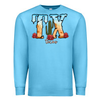 Ocean Blue texas cactus Premium Sweatshirt - RanaPortraitStore