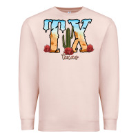 Pale Pink texas cactus Premium Sweatshirt - RanaPortraitStore