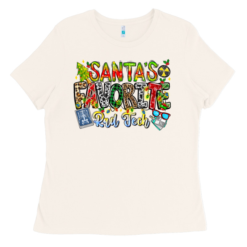 Santa's Favorite Rad Tech Ladies Tee by CowhideDigitalArt | Teevron