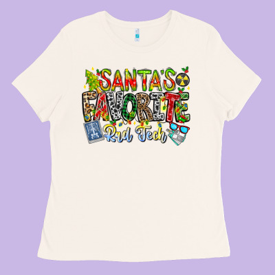 Santa's Favorite Rad Tech Ladies Tee Designed By Cowhidedigitalart