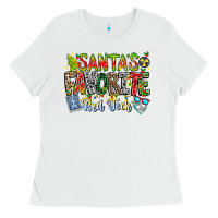 White Santa's Favorite Rad Tech Ladies Tee - CowhideDigitalArt