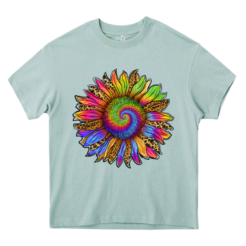 Tie Dye Sunflower Heavy Core Tee by RanaPortraitStore | Teevron