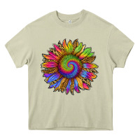 Mossy tie dye sunflower Heavy Core Tee - RanaPortraitStore