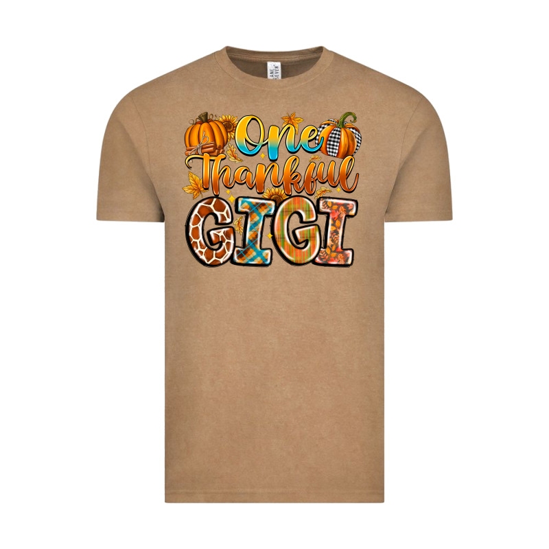 One Thankful Gigi Vintage Tee by CowhideDigitalArt | Teevron