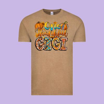 One Thankful Gigi Vintage Tee Designed By Cowhidedigitalart