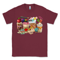 Burgundy Teacher Coffee Cups Classic Tee - FaDigitalArtStudio