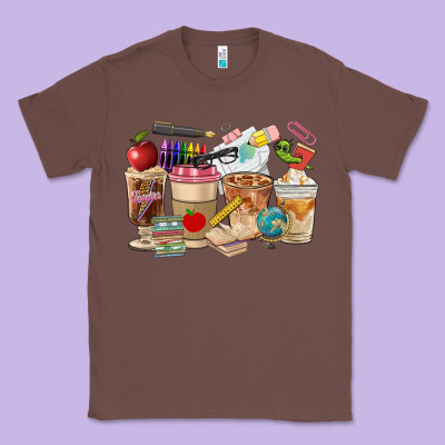 Teacher Coffee Cups Classic Tee Designed By Fadigitalartstudio