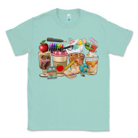 Seafoam Teacher Coffee Cups Classic Tee - FaDigitalArtStudio