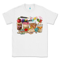 White Teacher Coffee Cups Classic Tee - FaDigitalArtStudio