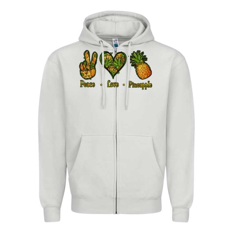 Peace Love Pineapple Zipper Hoodie by Jasminsmagicworld | Teevron