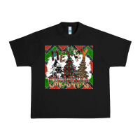 Black merry Christmas Urban Heavy Tee - CowhideDigitalArt