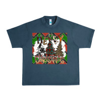 Midnight Navy merry Christmas Urban Heavy Tee - CowhideDigitalArt